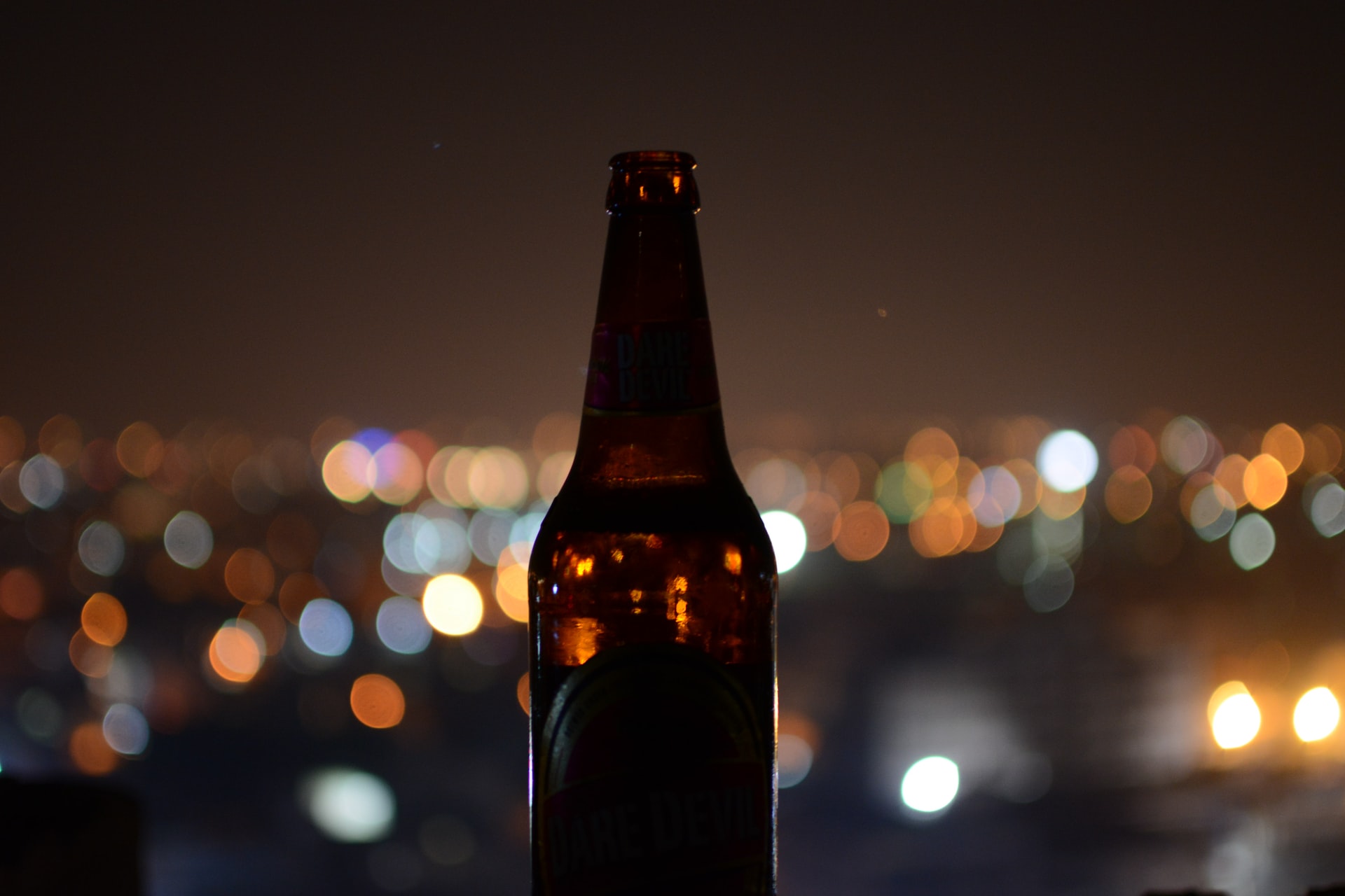 夜景とビール